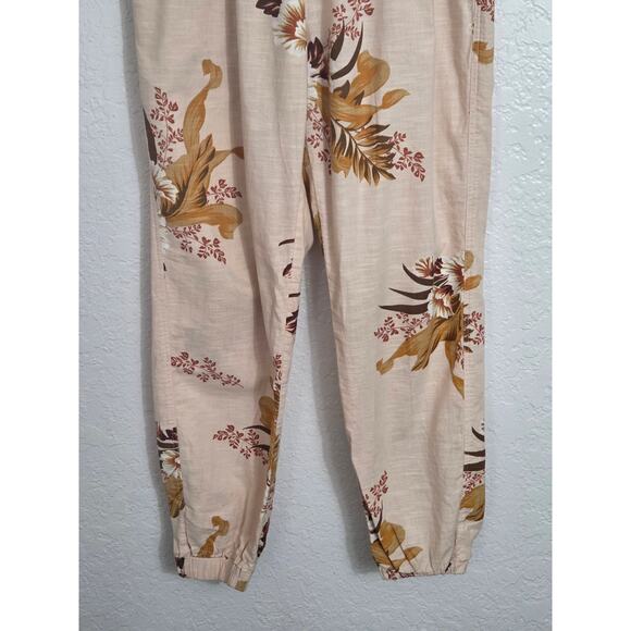 Urban Outfitters Zoey Floral Joggers Women's Small Cotton Pockets Elastic Waist - Picture 3 of 11